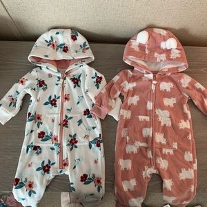 0-3 month baby girl sleepers! 15 total!